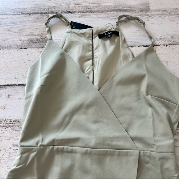 Lulus What a Stunner Sage Green Satin Asymmetrical Mini Dress - Picture 8 of 10
